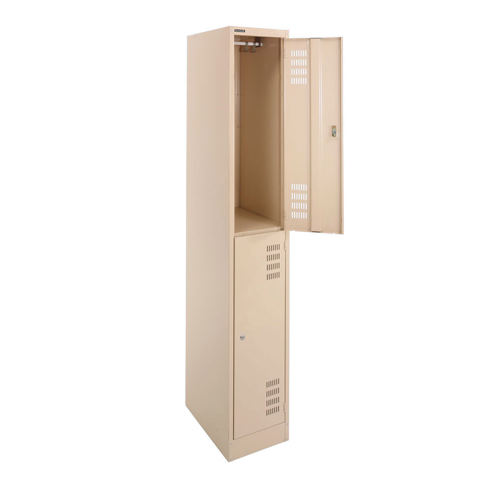 Blue EDSAL 2-Tier Lockers with Recessed Handle 